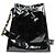 Chanel Bolsa de ombro bucket em verniz preto - vista 3