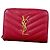 Autre Marque Cartera Compacta con Cremallera Monogram Roja