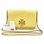 Tory Burch Borsa a spalla in pelle martellata gialla con catena