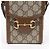 Gucci Borsa a tracolla mini Horsebit GG in canvas brown - vista 3