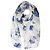 Dolce & Gabbana Stola lunga in chiffon di seta bianca floreale