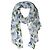 Dolce & Gabbana Sciarpa stola in poliestere floreale bianco e blu