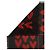 Dolce & Gabbana Sciarpa Stole in Cashmere con Stampa Cuori Nero e Rosso - vista 2