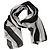 Dolce & Gabbana Sciarpa stola scialle in seta a righe bianco e nero - vista 2