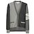 Thom Browne Strickjacke mit diagonalen Streifen Grau