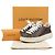 Baskets Louis Vuitton Timeout Marron Toile Enduite