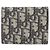 Dior Tarjetero con solapa de jacquard Oblique Beige Black