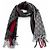 Gucci Sciarpa in cashmere e lana grigio antracite Monogram con strisce rosse e blu navy - vista 2
