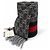 Gucci Sciarpa in cashmere e lana grigio antracite Monogram con strisce rosse e blu navy - vista 4