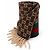 Gucci Sciarpa in cashmere e lana Monogram Brown con striscia Web verde e rossa - vista 3