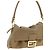 Fendi Borsa a mano in pelle di agnello beige - vista 3