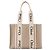 Chloé Beiger Leinen Tote Bag mit Lederdetails