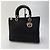 Dior Borsa Lady Cannage Tote Bag Black Silver Medium - vista 3