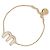 Bracciale Miu Miu in metallo oro - vista 4