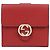 Gucci Rotes Leder-Wallet mit ineinandergreifendem Design