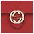 Gucci Rotes Leder-Wallet mit ineinandergreifendem Design - Ansicht 2