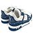 Sneakers Louis Vuitton Trainer Denim Blu - vista 5