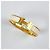 Hermès Bracciale Rigido Click Blanc Donna Cream Gold - vista 8