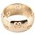 Gucci Anello largo Icon GG in oro giallo - vista 5