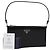 Prada Brushed Mini Bag mit Dreieckslogo Schwarz