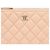 Chanel Caviar Classic Small Pouch Pink Beige Gold - vista 3