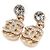 Chanel Orecchini CC placcati oro con cristalli da donna Cruise Season