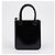 Prada Borsa Tote Small in Pelle Spazzolata con Logo Triangle Nero - vista 3