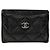 Chanel Tarjetero de piel caviar negra