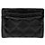 Chanel Tarjetero de piel caviar negra - vista 3