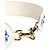 Dolce & Gabbana Tracolla accessorio in pelle con borchie floreali bianco e blu - vista 3