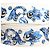 Dolce & Gabbana Tracolla accessorio in pelle con borchie floreali bianco e blu - vista 4