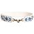 Dolce & Gabbana Tracolla accessorio in pelle con borchie floreali bianco e blu - vista 6