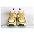 Chanel Strick-Sneaker mit CC-Logo Gelb - Ansicht 3