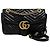 Gucci Borsa a tracolla e spalla GG Marmont Matelassé con catena Nero