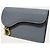 Dior Tarjetero Saddle Bloom con solapa en piel Cloud Blue - vista 2