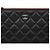 Chanel Classic New Medium Lambskin Clutch Black Silver - vista 3