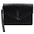 Autre Marque Borsa Clutch a Patta e Tracolla con Monogramma in Rilievo