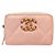 Chanel Portefeuille porte-cartes zippé en agneau rose