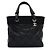 Chanel Borsa Shopper Biarritz MM in pelle e tessuto nera