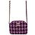 Chanel Borsa a tracolla Half Moon in tweed viola