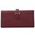 Hermès Cartera larga Bein Wine Hardware Plateado