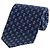Salvatore Ferragamo Graphic Pattern All Over Silk Tie Navy