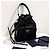 Prada Borsa bucket in nylon con logo triangolare Nero - vista 3