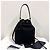 Prada Borsa bucket in nylon con logo triangolare Nero - vista 4