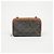 Céline Clutch con catena Triumph in tela e vitello - vista 2