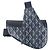 Dior Borsa Saddle in vitello liscio e tela Diamond blu navy - vista 3