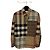 Burberry Camisa de patchwork xadrez em algodão