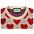 Gucci Herren Strickpullover aus Wolle mit Logo und Herzmuster - Ansicht 5