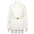 Fendi Chaqueta de algodón blanco para mujer con cinturón logo FF