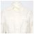 Fendi Chaqueta de algodón blanco para mujer con cinturón logo FF - vista 2
